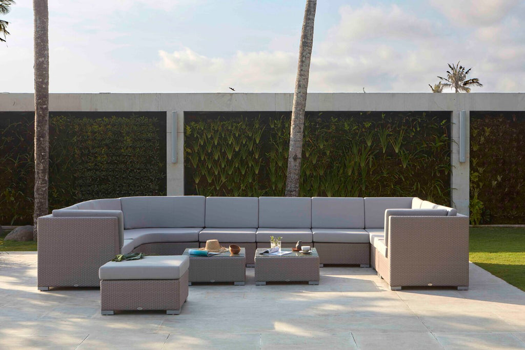 Skyline Design - Pacific -  9 Seat Outdoor Lounge Set with Ottoman and Side Tables