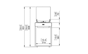 EcoSmart Fire Pop 3T Designer Fireplace