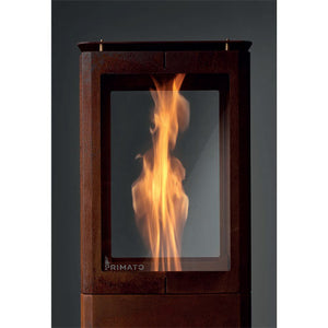 Primato - Qube - Pellet Patio Heater - Corten Steel