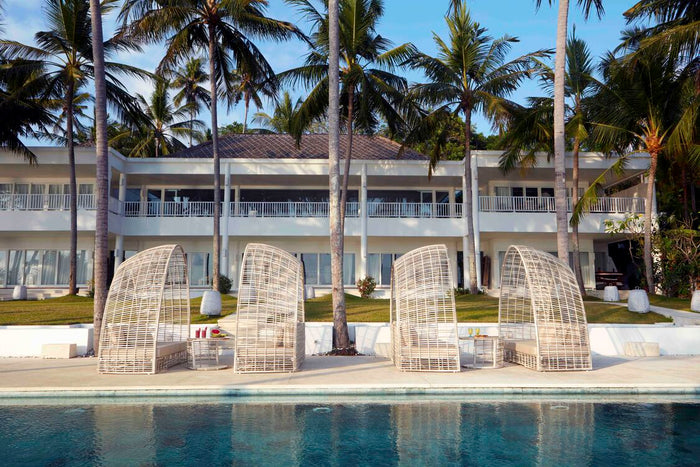 Skyline Design - Surabaya - 8 Seat Off White Daybed Set with Side Tables