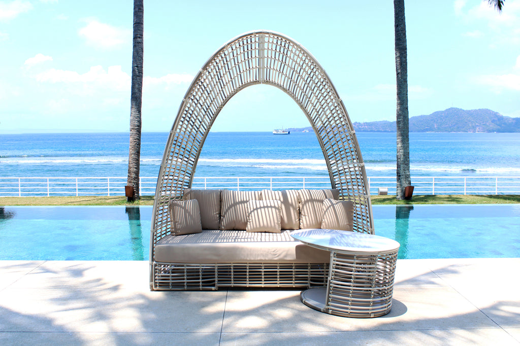 Skyline Design - Surabaya - Off White Daybed with Side Table