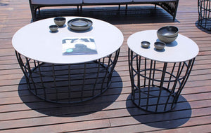 Skyline Design - Milano - 7 Seat Outdoor Lounge Set With Optik Large, Medium, and Side Tables