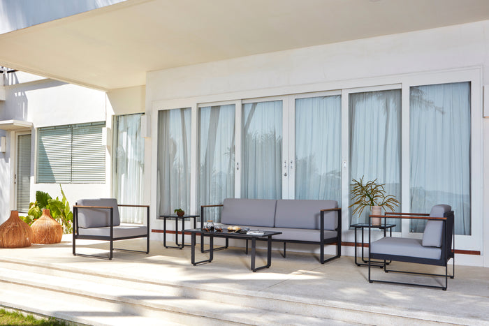 Skyline Design - Taymar - 4 Seat Outdoor Lounge Set With Horizon Coffee Table And Side Tables