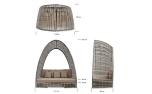 Skyline Design - Surabaya Off White Mushroom Daybed
