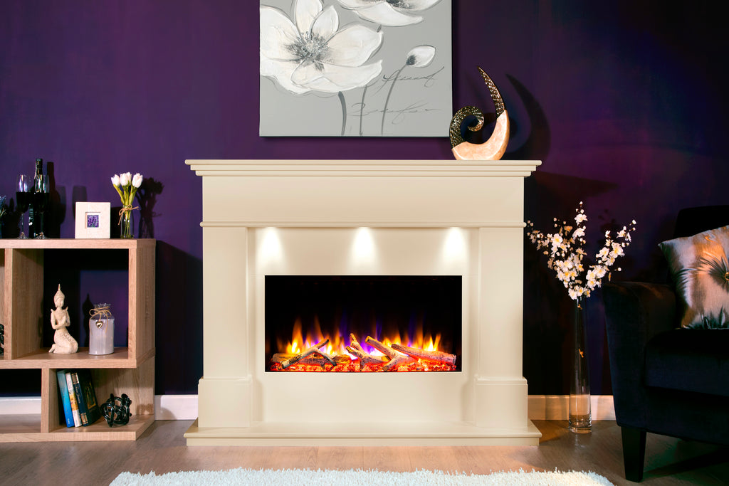 Celsi - Ultiflame VR Adour Elite Illumia 33" - Smooth Cream Freestanding Suite