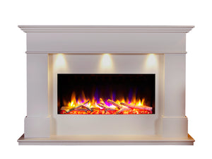 Celsi - Ultiflame VR Adour Elite Illumia 33" - Smooth Mist Freestanding Suite on white background