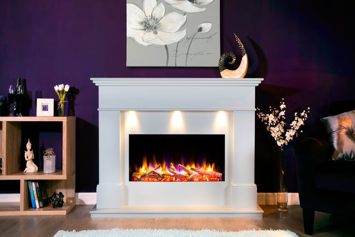 Celsi - Ultiflame VR Adour Elite Illumia 33" - Smooth White Freestanding Suite