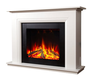 Celsi - Ultiflame VR Elara S-600 - Smooth White Freestanding Suite on white background