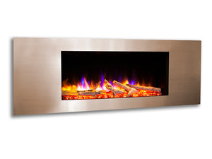 Celsi - Ultiflame Fires -  VR Metz 33" Champagne Wall Inset Electric Fire on white background