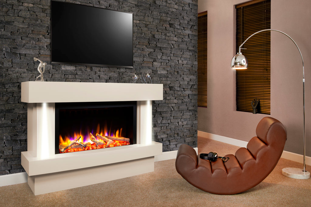 Celsi - Ultiflame VR Orbital 800 Illumia - Smooth Cream Freestanding Suite