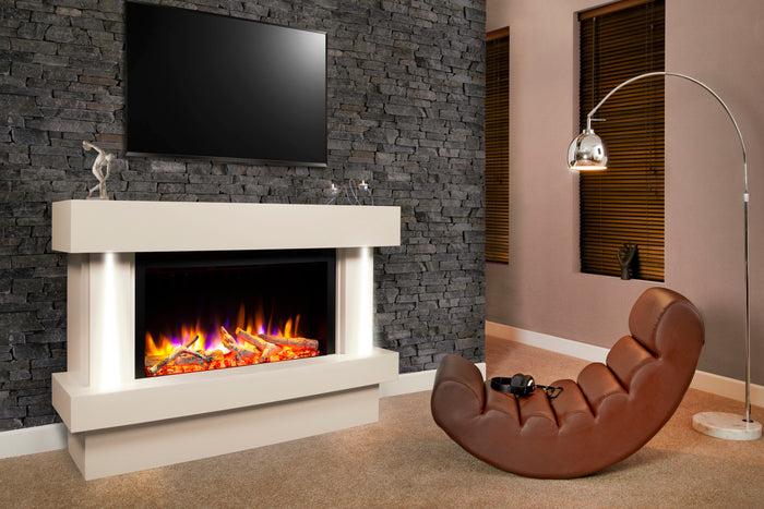 Celsi - Ultiflame VR Orbital 800 Illumia - Smooth Cream Freestanding Suite