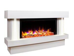 Celsi - Electriflame VR Orbital 1000 Illumia - Smooth White Freestanding Suite white background