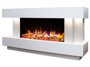 Celsi - Ultiflame VR Toronto 800 Illumia- Smooth White Freestanding Suite white background