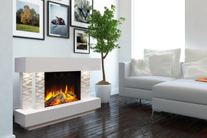 Celsi - Ultiflame VR Toronto S-600 Illumia - Textured White Freestanding Suite