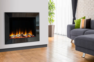 Celsi - Ultiflame Fires -  VR Vader Aleesia Black Nickel & Black Wall Inset Electric Fire