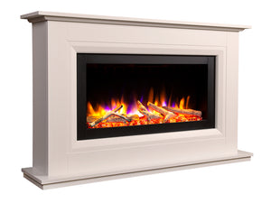 Celsi - Ultiflame VR Vega 33" - Smooth White Freestanding Suite on white background