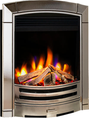 Celsi - Ultiflame Fires - VR Decadence Silver Hearth Mounted Electric Fire on white background