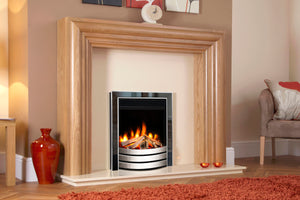 Celsi - Ultiflame Fires - VR Designer Black Nickel Hearth Mounted Electric Fire