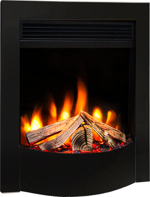 Celsi - Ultiflame Fires - VR Endura Black Hearth Mounted Electric Fire on white background