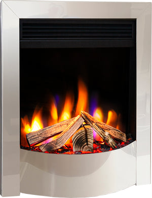 Celsi - Ultiflame Fires - VR Endura Silver Hearth Mounted Electric Fire on white background