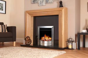 Celsi - Ultiflame Fires - VR Essence Brushed Silver Hearth Mounted Electric Fire