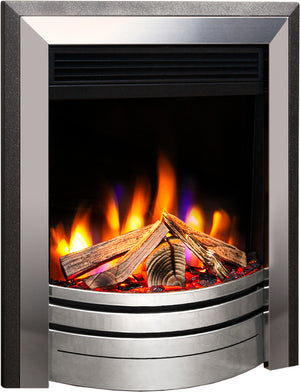 Celsi - Ultiflame Fires - VR Frontier Silver Hearth Mounted Electric Fire on white background