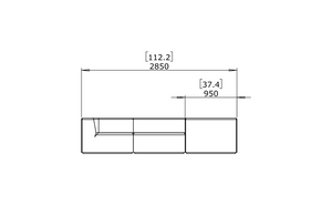 Blinde Design Relax Modular 6 L-Sectional Flanelle