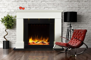 Celsi - Ultiflame VR Adour Asencio Illumia - Black Hearth Smooth White Freestanding Suite