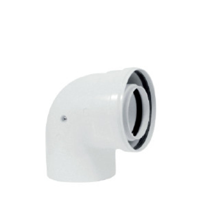 4" Concentric Flue - Elbow Adapter AS BGT E - Black