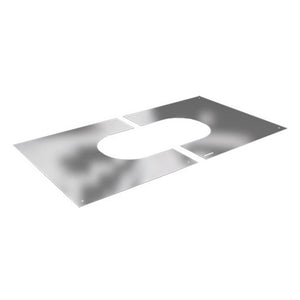 6” Insulated Twin Wall - 2 Part Square Finishing Plates - Stainless Steel