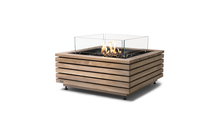 EcoSmart Fire Base 30 Gas Fire Pit Table Teak
