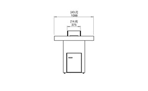 EcoSmart Fire Gin 90 (Bar) Fire Pit Table Bone