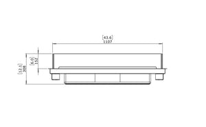 EcoSmart Fire Linear 50 Gas Fire Pit Kit Black