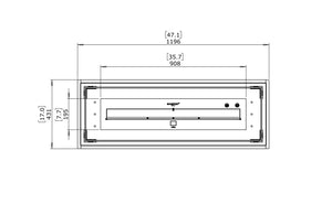EcoSmart Fire Linear 50 Gas Fire Pit Kit Black