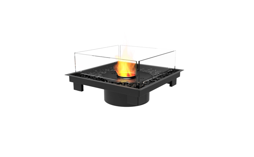 EcoSmart Fire Square 22 Gas Fire Pit Kit Black