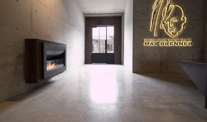 EcoSmart Firebox 1100CV Curved Fireplace Black