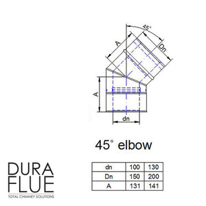 5” Balanced Gas Flue -  Elbows - Stainless Steel