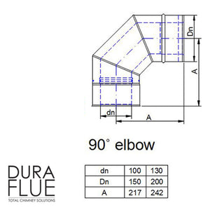 5” Balanced Gas Flue -  Elbows - Stainless Steel