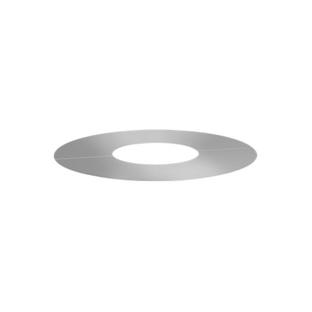 5” Balanced Gas Flue -  2 Part 0° Finishing Round Plate - Stainless Steel