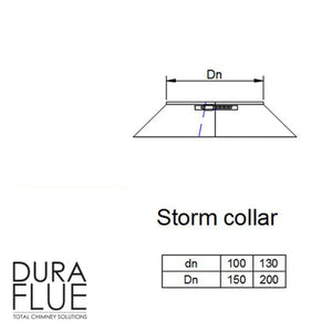 5” Balanced Gas Flue -  Storm Collar - Stainless Steel