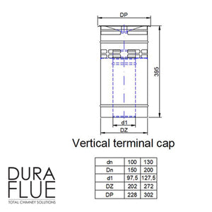 5” Balanced Gas Flue -  Terminals - Stainless Steel