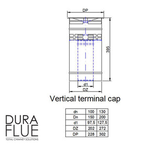 5” Balanced Gas Flue -  Terminals - Matt Black