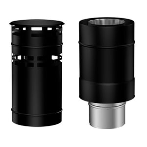 5” Balanced Gas Flue -  Terminals - Matt Black