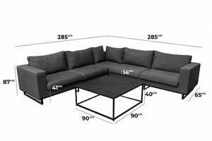 Ego Outdoor Lounge Set in Soot