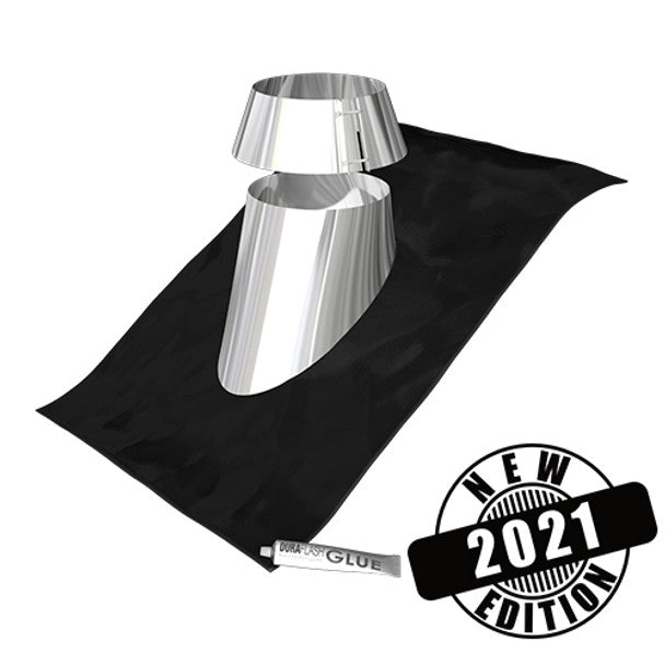 New Flashings With Collar And Glue - Flashing With Aluminium Cone 8"